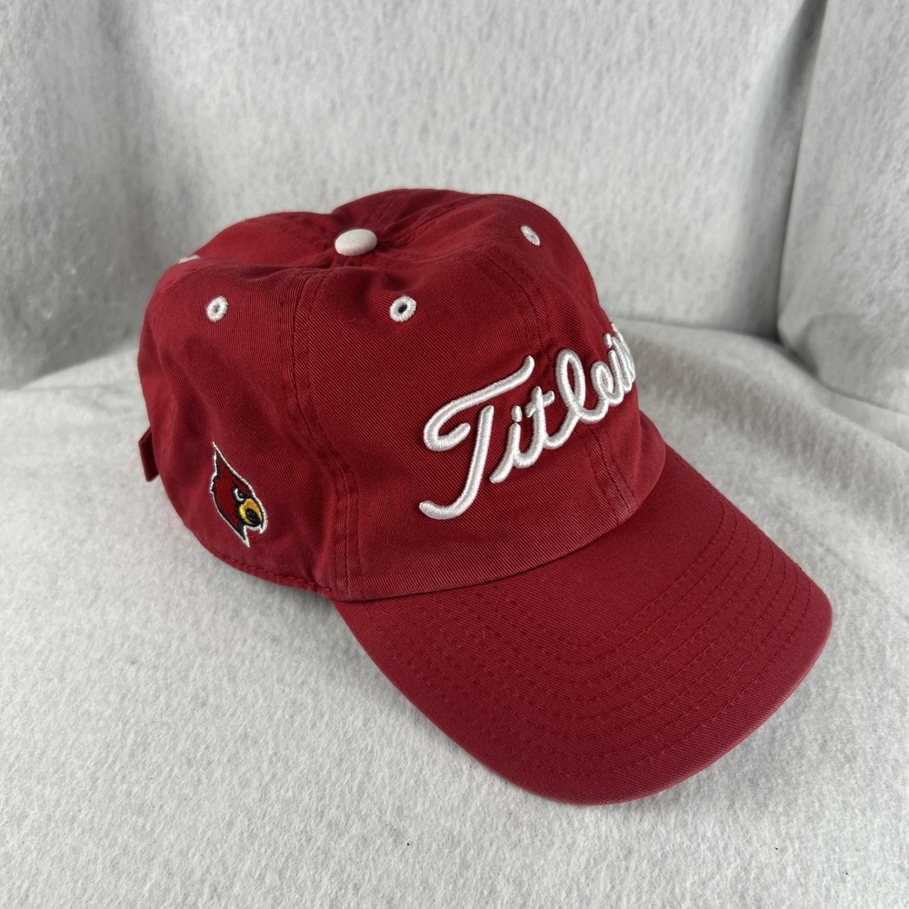 Louisville Cardinals Titleist Hat Cap Red Strapback Embroidered NCAA Golf